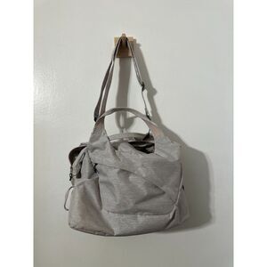 Eddie Bauer Mini Zen Tote Grey Gym Bag Travel Carry On Zipper Luggage